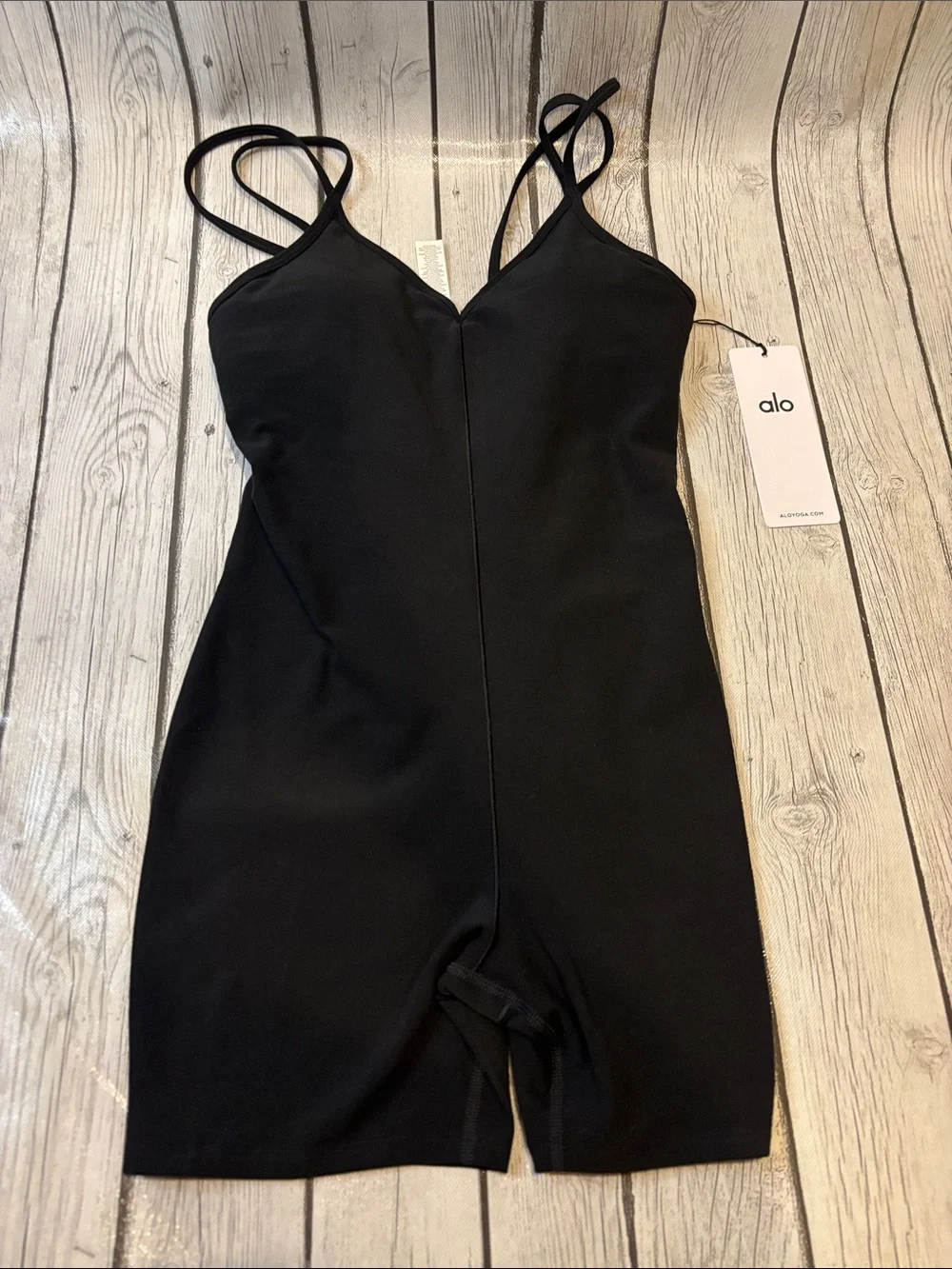 ALO Yoga Black Strappy women’s One-Piece Romper size small